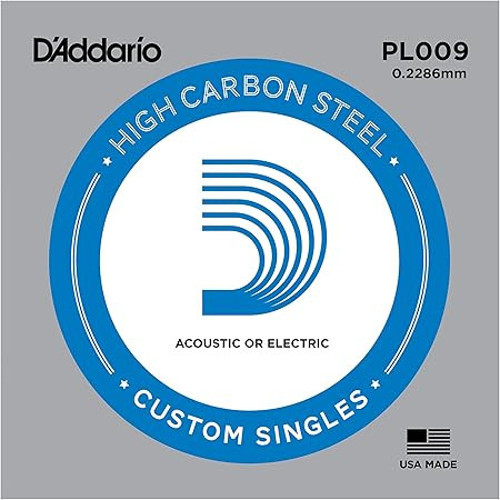 D'Addario XSPL009 Elektro ve Akustik Tek Tel (E-Mi - Karbon Çelik)