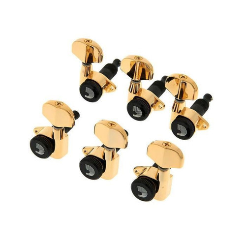 Planet Waves PWAT6R3 Auto-Trim Kilitli Elektro Gitar Burgu Seti - 6'lı Sıra Altın (Profesyonel) | Gold Kaplama Estetiği,