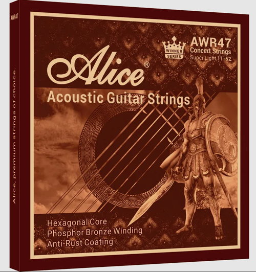 AWR47-SL Akustik Gitar Teli (11-52 Phosphor Bronze) | Fosfor Bronz Sarım ile Zengin Harmonikler ve Uzun Süreli Par