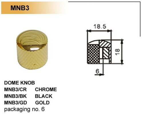 MNB3GD Kubbeli Potans Düğmesi Gold | Metal - Vidalı Montaj - Lüks Görünüm