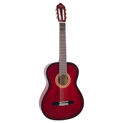 VC101TRDS Klasik Gitar 1/4 (Kırmızı) | Sap Çelikli - 4-6 Yaş İçin - Minik Boy