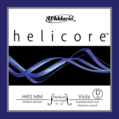 D'Addario H412MM Helicore Tek Viyola Re (D) Teli (Medium Scale) | Optimize Edilmiş Gövde Uyumu Sıcak ve Odaklanmış Ses i