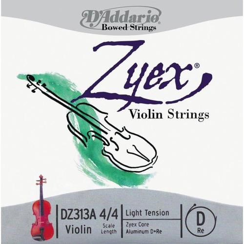 D'Addario DZ313A Zyex Tek Keman Re (D) Teli (4/4) | Alüminyum Sargılı Sıcak Karakter Esnek Yapı ve Hassas Duyarlılık