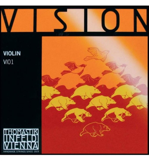 VI01 Vision E ( Mi ) Tek Dal Keman Teli | Parlak ve Net Tını, El Cilası İşçiliği, Hassas Akort Kararlılığı