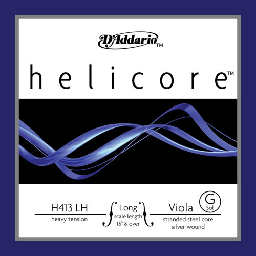D'Addario H413LH Helicore Tek Viyola Sol (G) Teli (Long Scale - Heavy) | Gümüş Sarım ile Zengin Alt Frekanslar Üstün Per