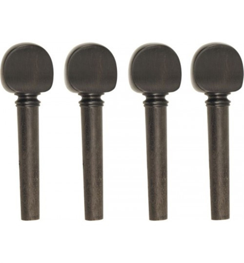 1321-1/2 Ebony Keman Kulak Seti (Middle Grade) | 1/2 Boy Kemanlar İçin Abanoz Ağacı Dayanıklılığı ve Kolay Kulla