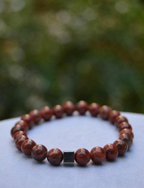 Jasper Unisex Bileklik Kahverengi