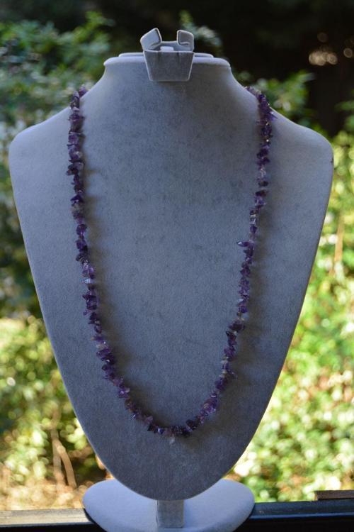Jewellery Ametist Doğal Taş Bayan Kolye Mor