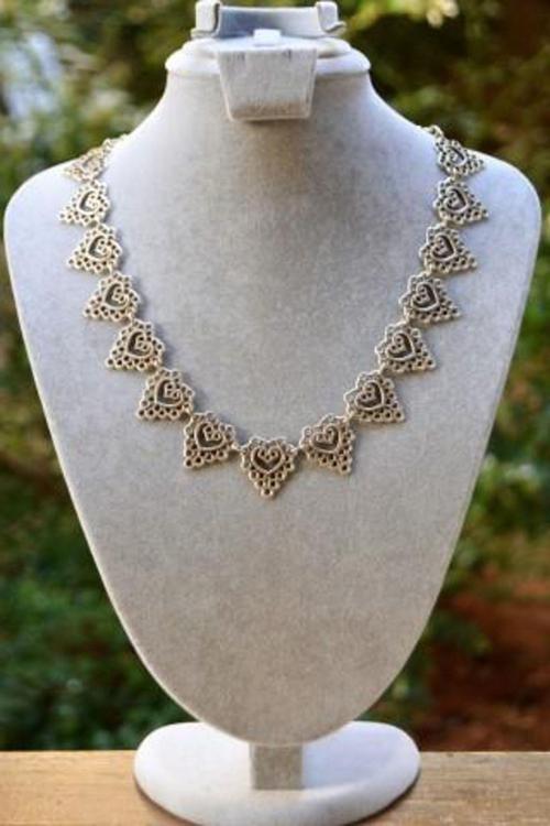 Jewellery Bohem Bayan Kolye Gümüş Gri