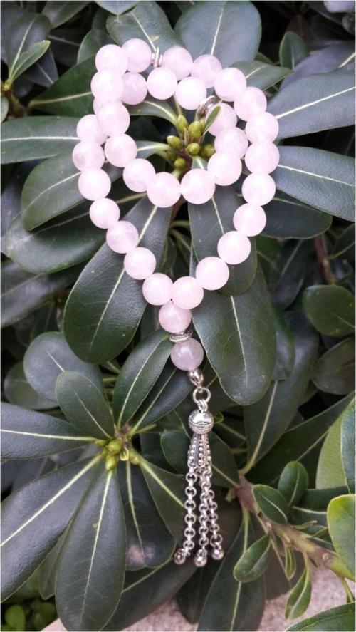 Jewellery Erkek Tesbih Pembe Kuvars