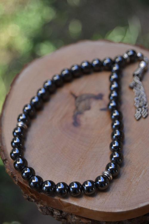 Jewellery Hematit Doğal Taş Tesbih Gri