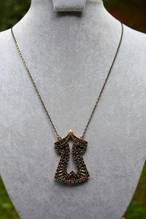 Jewellery Kaftan Bayan Kolye Yeşil ve Bordo