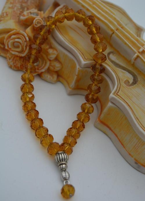 Jewellery Mini Tesbih Tespih Çek Kristali Bal