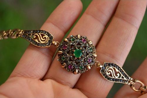 Jewellery Otantik Bileklik Yeşil