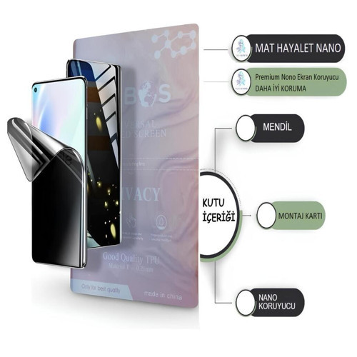 Casper Via A3 PLUS NANO Ekran Koruyucu ULTRA İnce Esnek - Mat Hayalet - Umbos