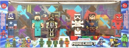 6 Li Minecraft Benzeri 20 Parça Karakter Seti