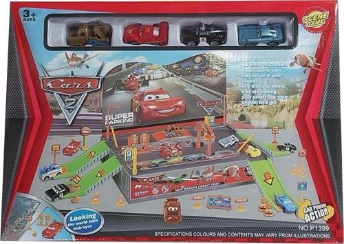 Cars Şimşek Mcqueen Otopark Oyun Seti Büyük Boy Otopark