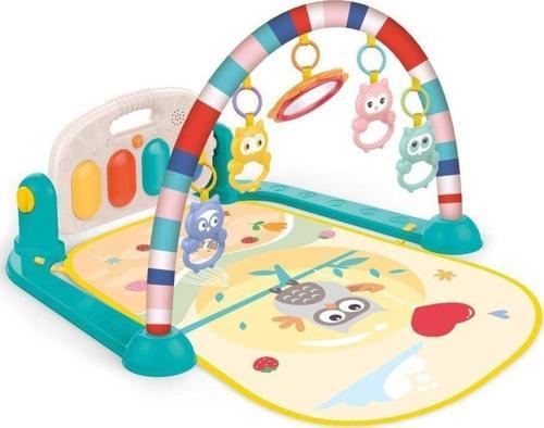 Piyanolu Oyun Halısı - Baykuş Desenli Babycim