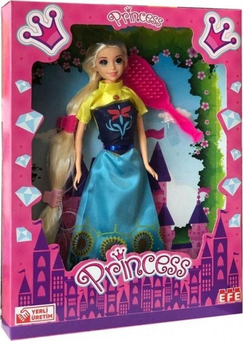 Uzun Saçlı Tokalı Taraklı Prenses Bebek Rapunzel Bebek