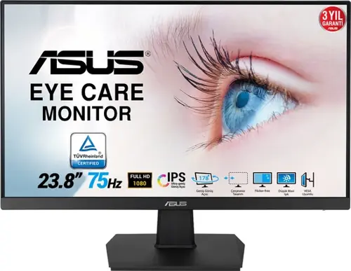 VA24EHE 23.8" 5ms 75Hz 1920X1080 Vga/dvı/hdmı Vesa IPS LED Monıtor