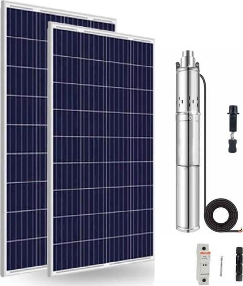 24 Volt 370 Watt Fırçasız Dc Dalgıç Pompa Panel Set 65 mss 2 m³/h
