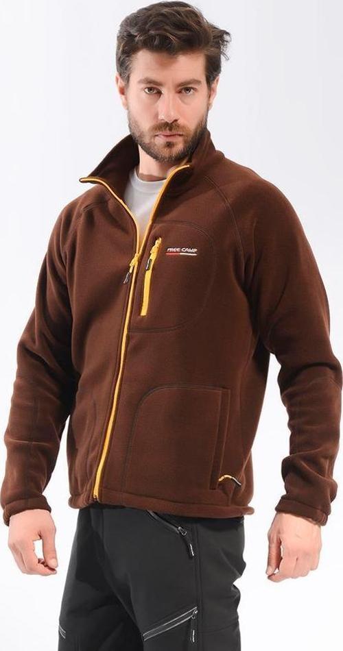 Man Full Zipper Fleece Polar-KAHVERENGİ