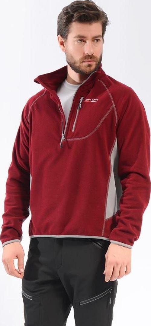 Man Half Zipper Fleece Polar-BORDO
