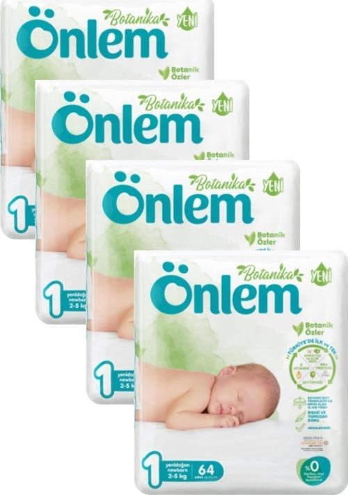 Botanika 1 Numara Yenidoğan Bebek Bezi Jumbo Paket 64 Adet (2 - 5 kg)x 4 Paket