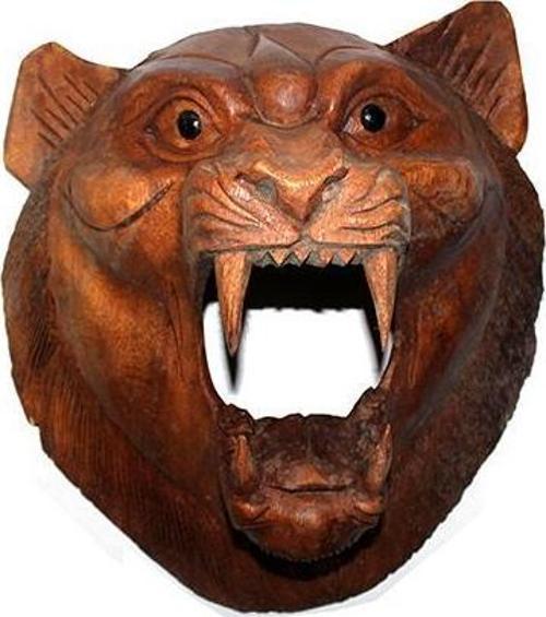 40 CM KÜKREYEN ASLAN KAFASI AHŞAP