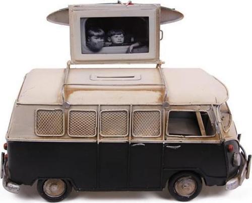 Dekoratif Metal Minibüs Çerçeveli ve Kumbaralı Hediyelik