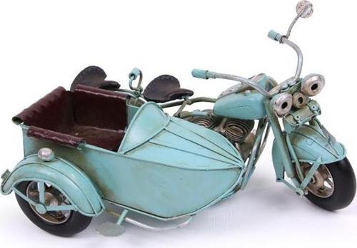 Dekoratif Metal Motosiklet Sepetli Vintage Dekoratif Hediyelik