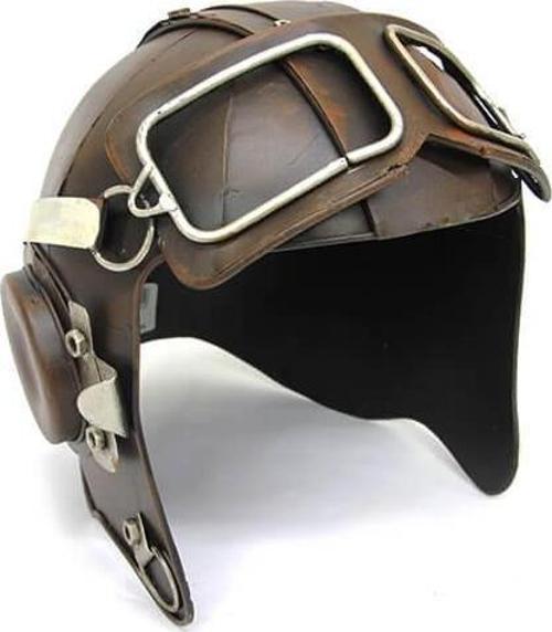 Dekoratif Metal Pilot Kaskı Biblo Dekoratif Hediyelik