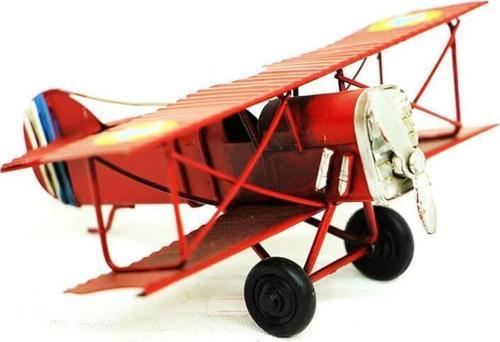 Dekoratif Metal Uçak Çift Kanatlı