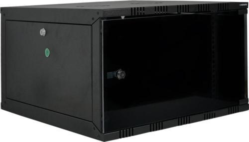 12U 540x550 mm Eko Serisi Yan Panelli Tek Gövdeli Duvar Tipi Kabinet Siyah 2 Yıl Üretici Garantili