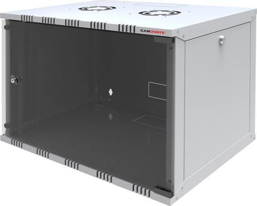 9U 540x400 mm Eko Serisi Yan Panelli Tek Gövdeli Duvar Tipi Kabinet Gri 2 Yıl Üretici Garantili