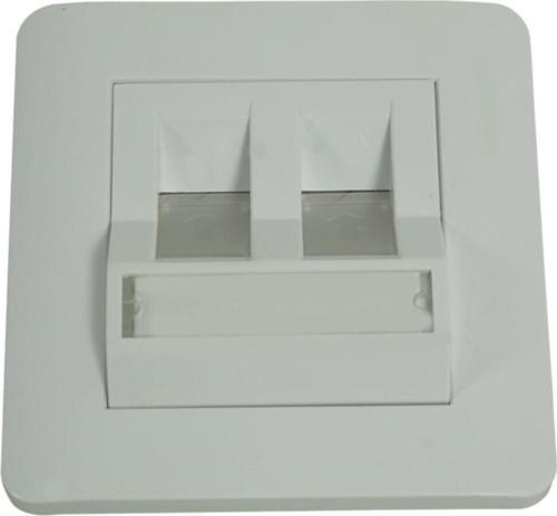 Faceplate 2 Port 86x86 Fildişi Renkli Açılı Data Prizi 2'li Priz 2 Yıl Garantili 25 Adet