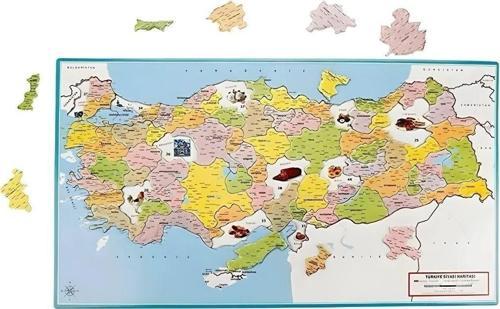 Eğitici Çocuk Türkiye Siyasi Haritası Puzzle Türkiye Coğrafi Harita Yapboz