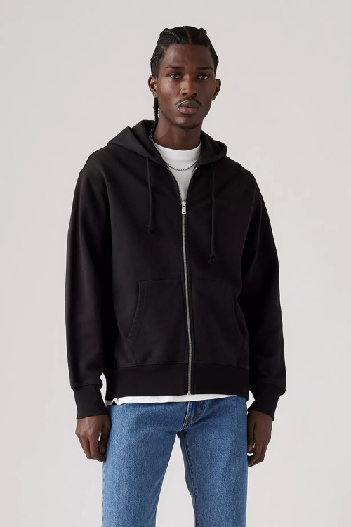Pamuklu Relaxed Fit Kapüşonlu Erkek Sweat A9265-0000 SİYAH