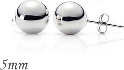 925 Ayar Gümüş Top Küpe - 5 mm