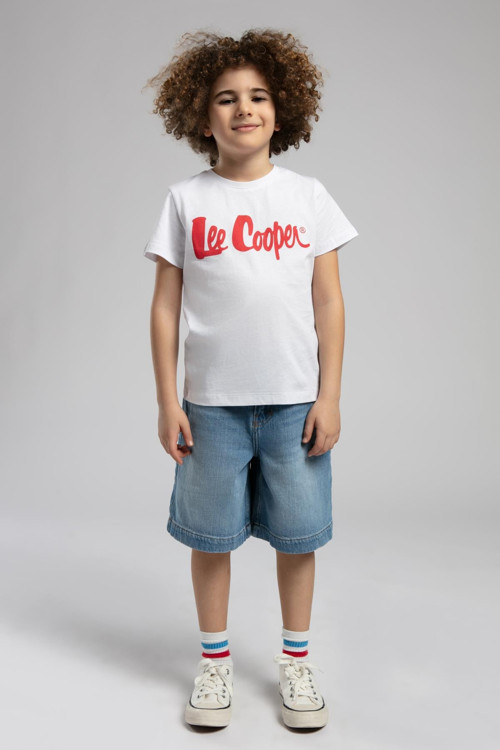 Londonlogo Erkek Çocuk %100 Pamuk T-Shirt Beyaz-K