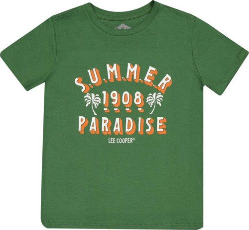 Palmbeach Erkek Çocuk %100 Pamuk O Yaka T-Shirt Yeşil