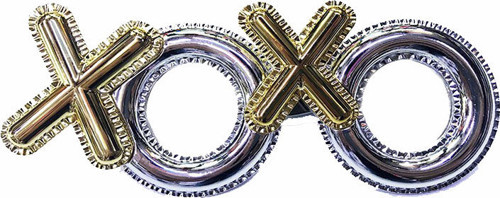 Gümüş Renk Xoxo Yazılı Parti Gözlüğü 17x7 cm