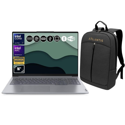 Thinkbook 21MS008RTR Atl47 Ultra7-155H 8GB Ram 2TB SSD Arc Graphics 16" Fdos Notebook+Çanta