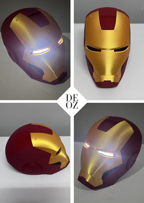 Iron Man Helmet - Marvel Esinli Kask - Dekoratif Koleksiyon ve Cosplay Ürünü