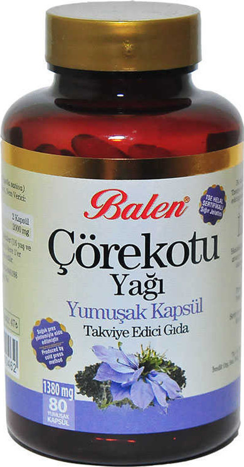 Çörek Otu Yağı 1380 Mg Yumuşak 80