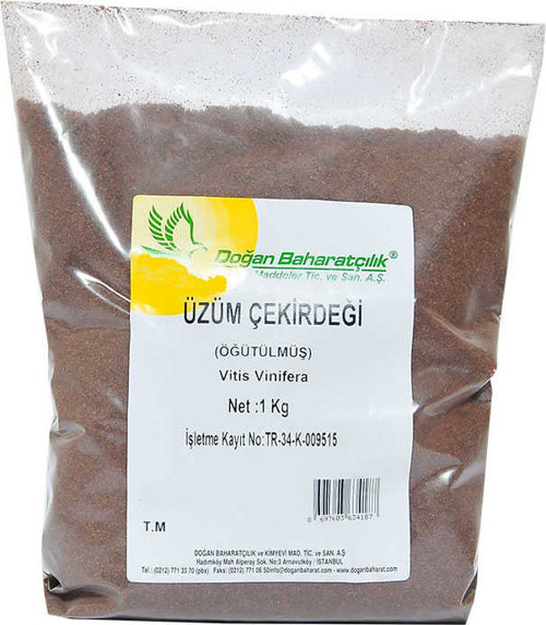 Üzüm Çekirdeği Öğütülmüş Doğal 1000 Gr Paket