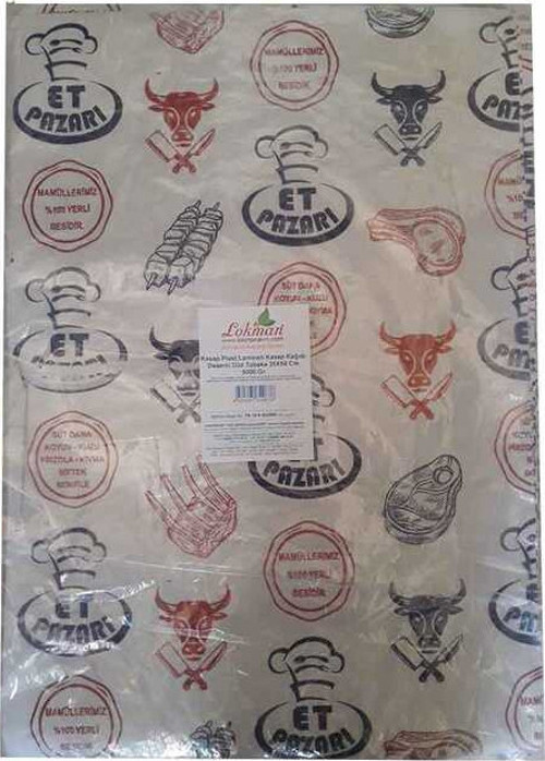 Kasap Plast Lamineli Kasap Kağıdı Desenli Düz Tabaka 35X50 Cm 5000 Gr 1 Paket