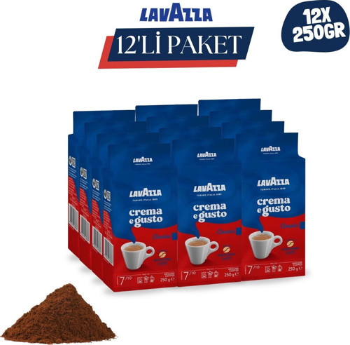 Crema E Gusto Öğütülmüş Filtre Kahve 250 Gr | 12'Li Paket