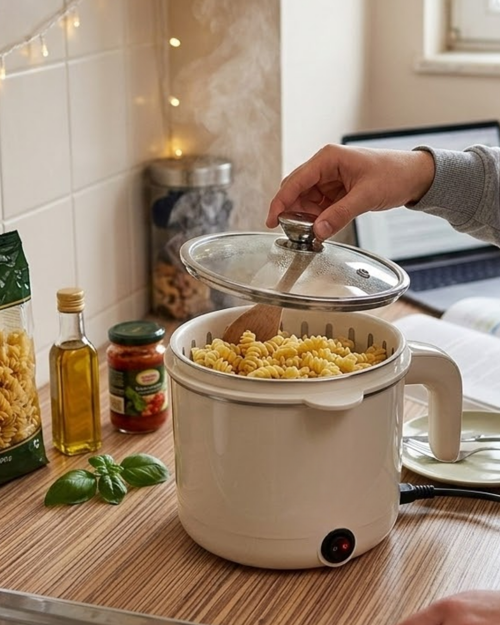 uygun Elektrikli Mini Tencere 1 Litre Çorba Pilav Makarna Pişirici Çok Fonksiyonlu popüler