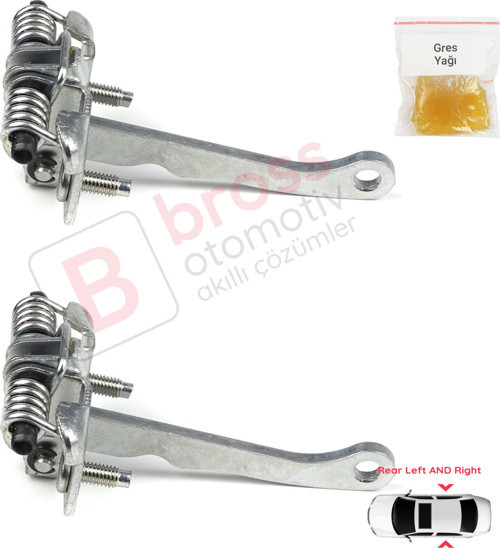 2X Rear Door Hinge Stop Check Strap Limiter 9181.72 for Peugeot 306 1993-2002